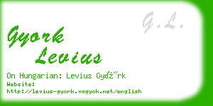 gyork levius business card